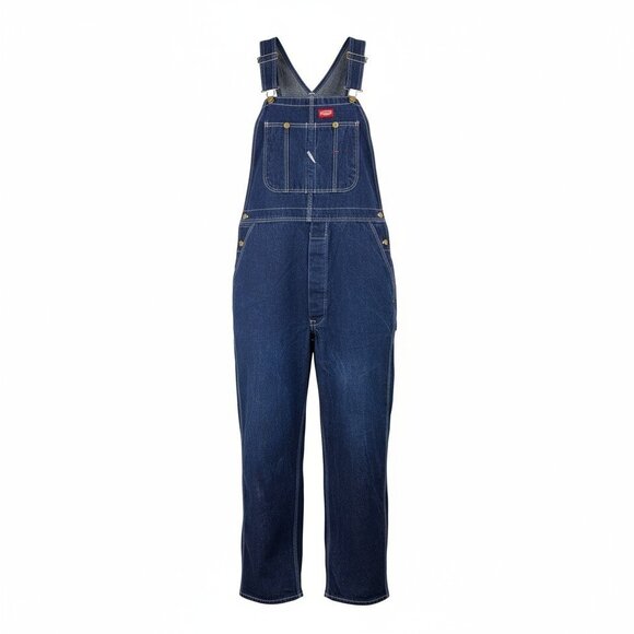 Dickies Denim Bib Overalls Workwear Jeans Mens 40 X 31 Blue Straight Leg - Picture 10 of 10